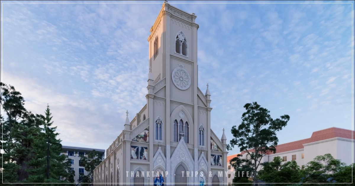 Nhà thờ Lớn Nam Định với kiến trúc Gothic cổ điển nổi bật và không gian linh thiêng