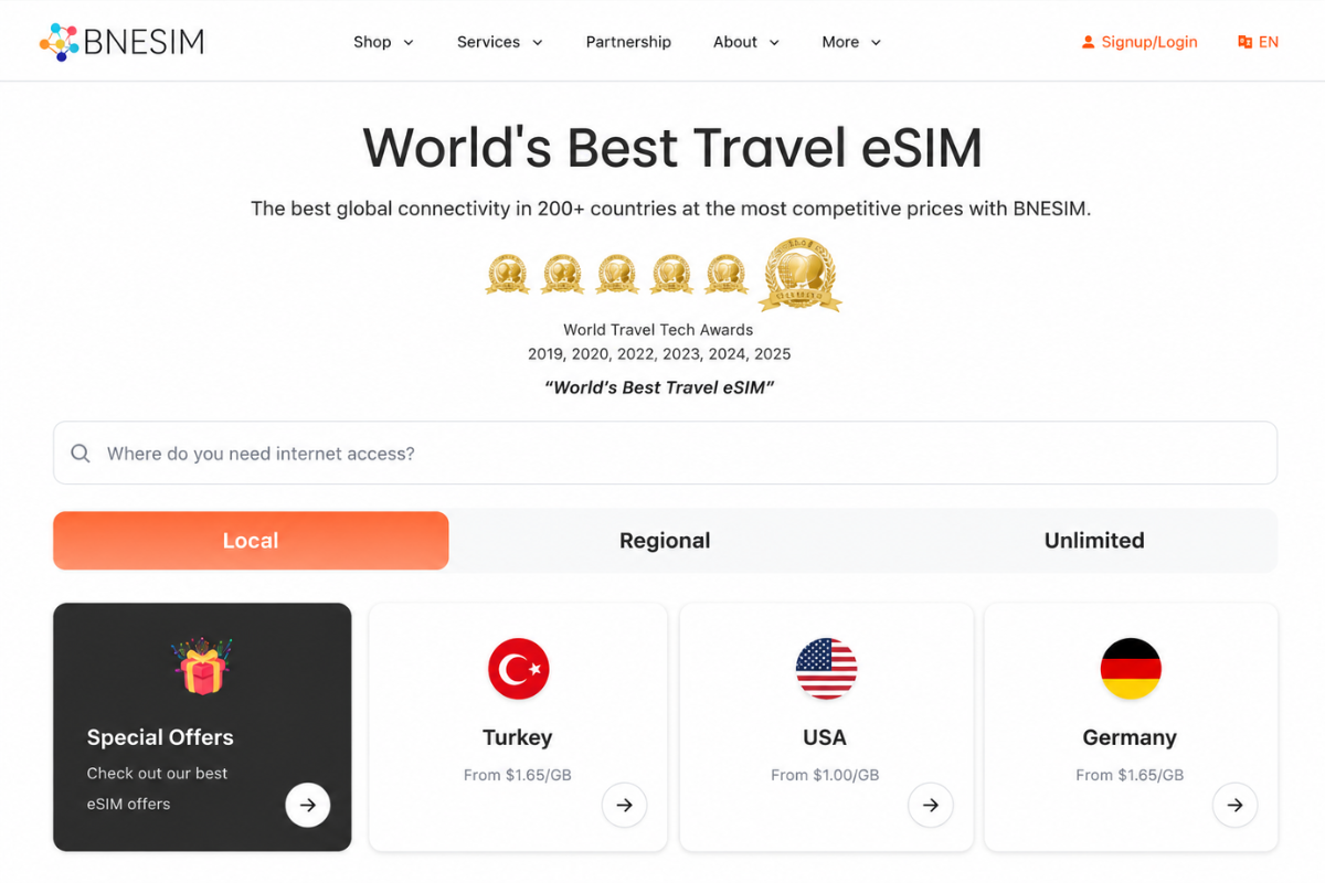 BNESIM là nhà cung cấp eSIM phù hợp