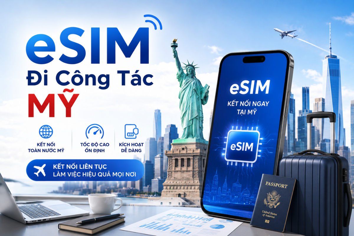 esim đi công tác Mỹ