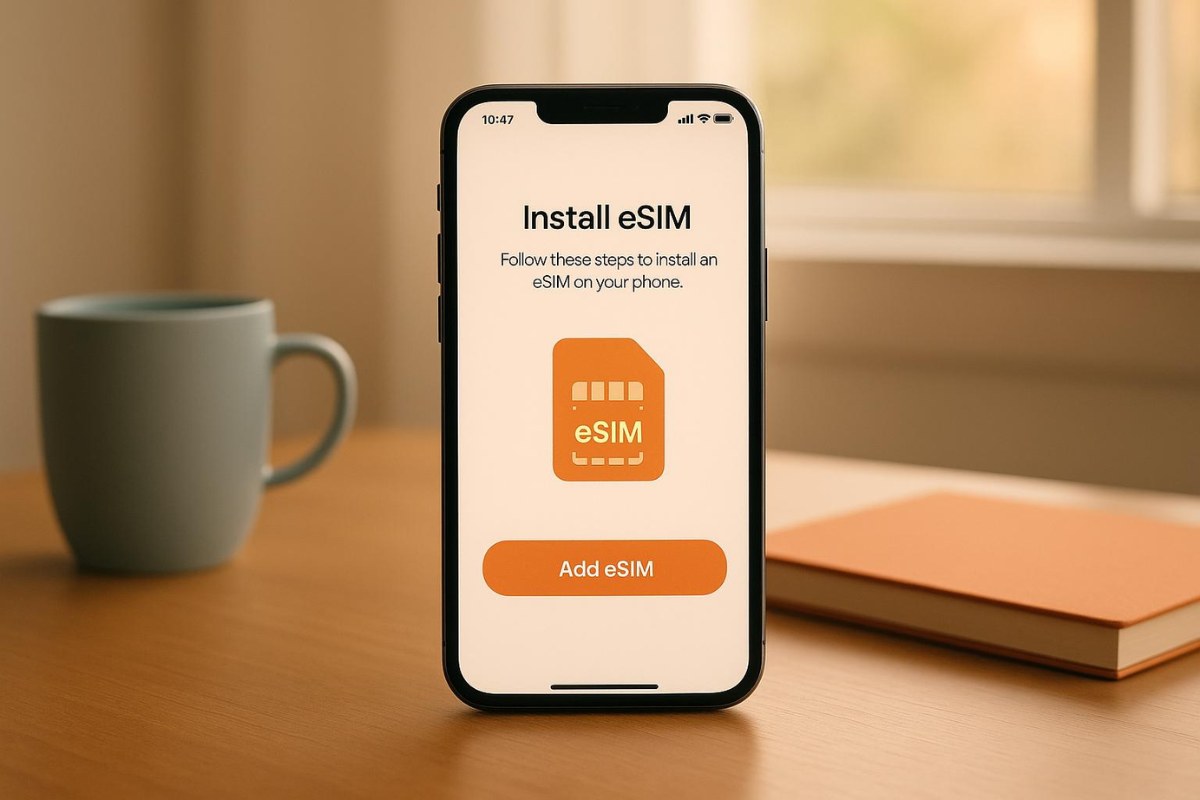 Nhận mã QR và kích hoạt dễ dàng với eSIM ThankTrip