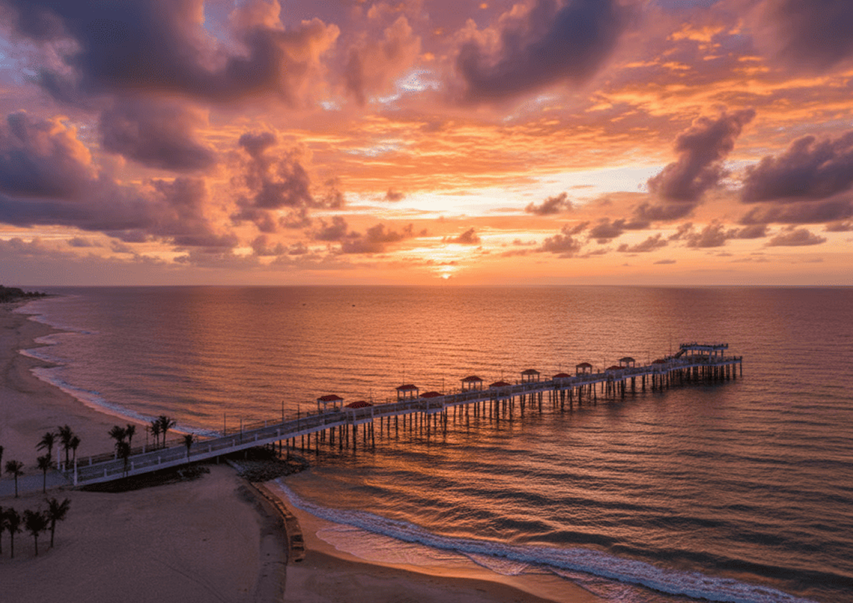 Cầu cầu ngắm biển Hamptons Pier gần Hồ Tràm