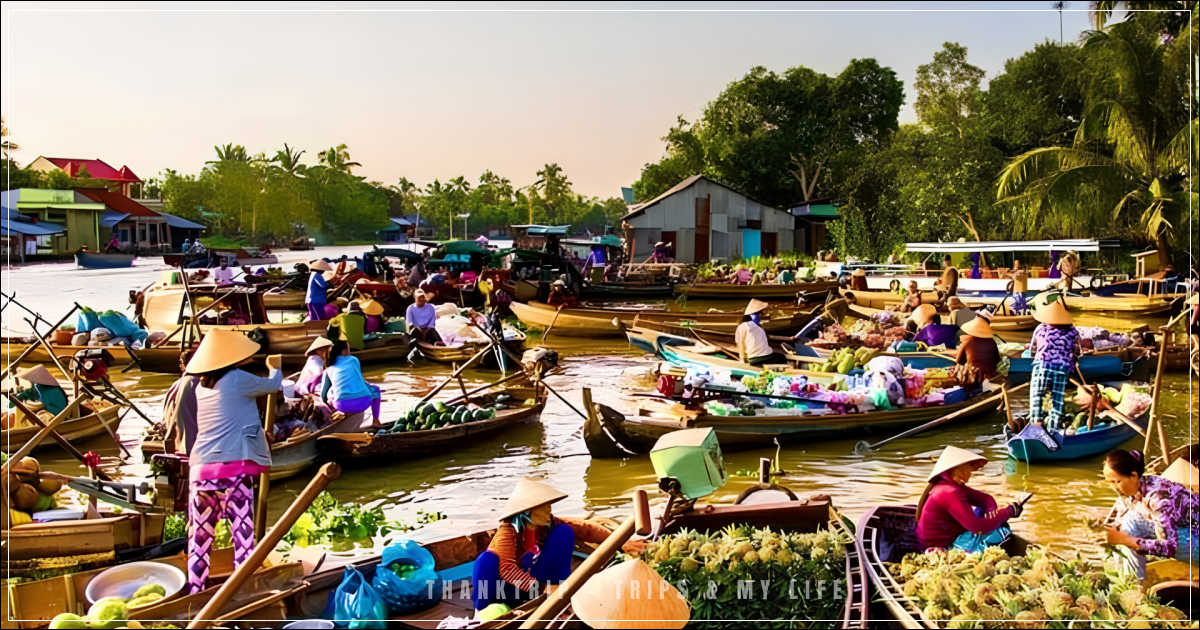 Ngày Hội Sông Nước Miệt Vườn 2026 tại Cồn Mỹ Phước Cần Thơ với ghe thuyền, trái cây và không gian sông nước miền Tây