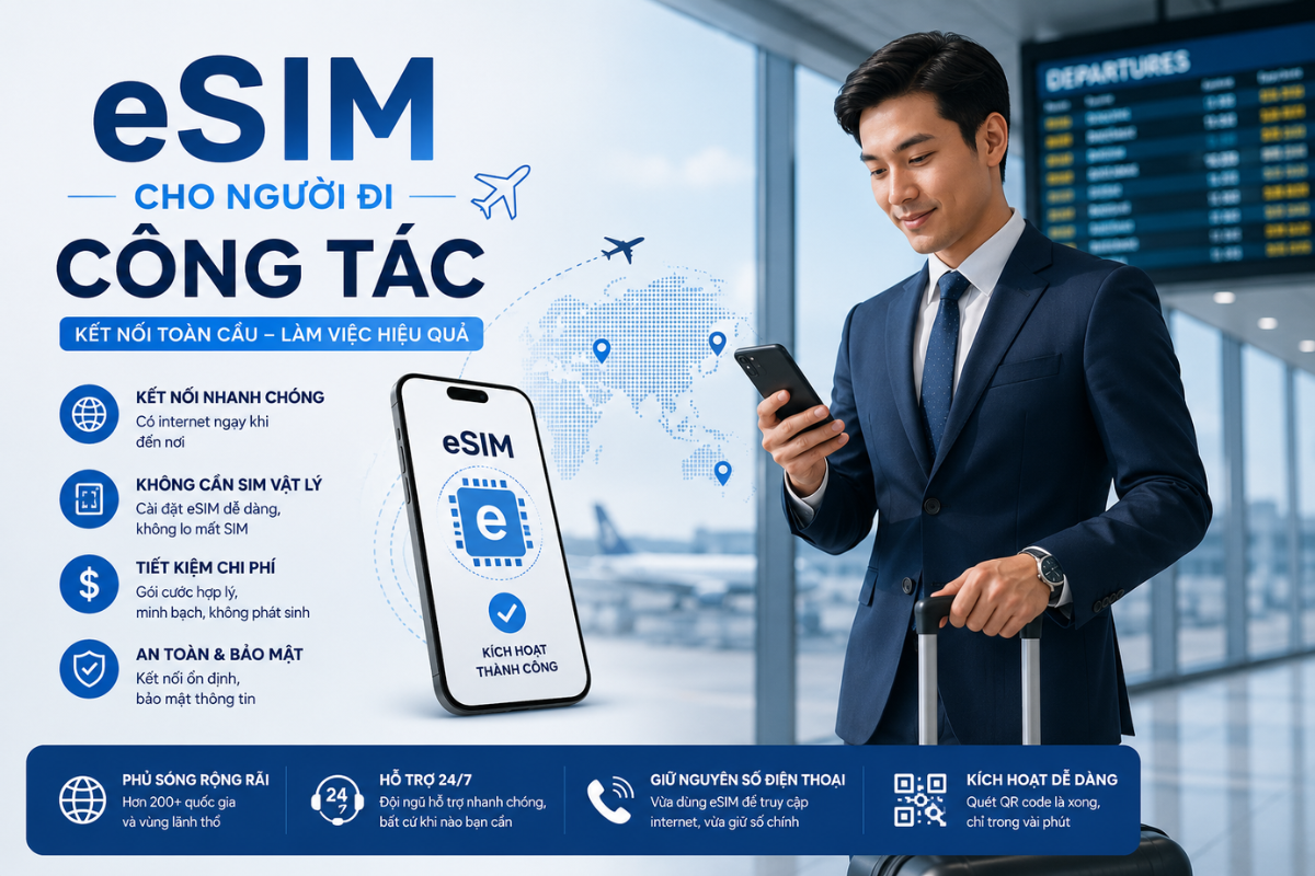 esim cho người đi công tác